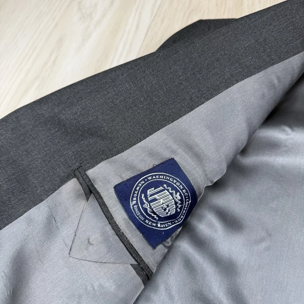 J. Press Presstige Blazer Jacket 3 Button Vitale Barberis Canonico Gray Size 40R